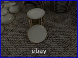 105 Piece Gold Rimmed Johann Haviland Dinner Set, Service And Tea Service