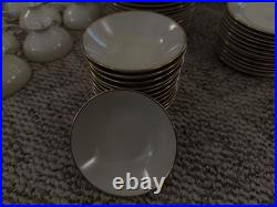 105 Piece Gold Rimmed Johann Haviland Dinner Set, Service And Tea Service