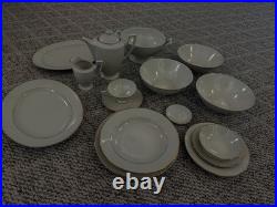 105 Piece Gold Rimmed Johann Haviland Dinner Set, Service And Tea Service