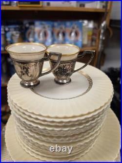 108 piece Lenox China Cretan Greek Key Gold Trim Porcelain 0316 Sterling