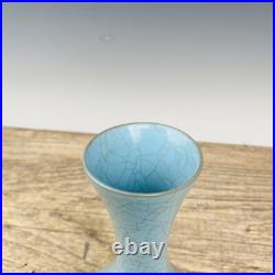 10 China ancient Ru porcelain Thin gold body Engrave poetry Long neck bottle 10 China ancient Ru porcelain Thin gold body Engrave poetry Long neck bottle
