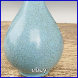 10 China ancient Ru porcelain Thin gold body Engrave poetry Long neck bottle 10 China ancient Ru porcelain Thin gold body Engrave poetry Long neck bottle