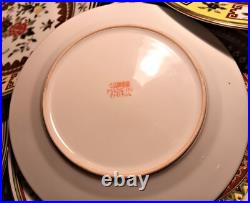 10 IMPERIAL YELLOW chinese porcelain famille rose gold plate insect bug dinner
