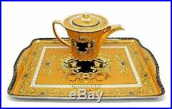 10 Piece Euro Porcelain Medusa Fine Bone China Tea Set Premium Full Service