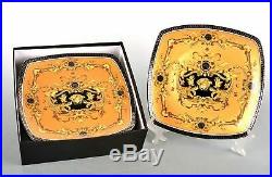 10 Set of 6 Euro Porcelain Medusa Fine Bone China Dinner Plates Gold Dishes
