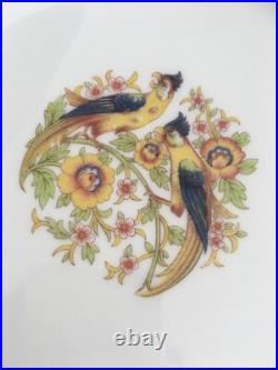 10 Vintage Limoges France Bowls with Birds & Gold Trim D 7.25 Gorgeous
