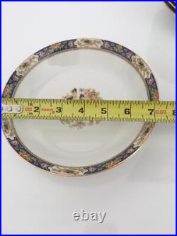 10 Vintage Limoges France Bowls with Birds & Gold Trim D 7.25 Gorgeous