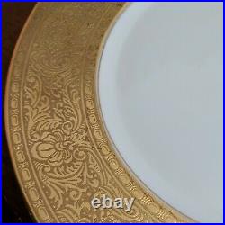 10 elegant gold encrusted rim Fine China 10 3/4 diameter Czechoslovakia 2021tg