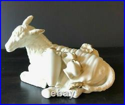 10 piece Porcelain Christmas Nativity Figurines with Gold accent Home Interiors