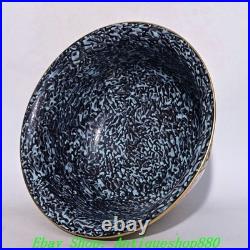 11.8''Qing Qianlong Marked Enamel Colour Porcelain Gold Flower Bird Bowl Bowls