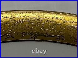11 Antique Limoges SOUP BOWLS Jean Boyer 7.75 Gold Encrusted Scrolls c1920 Exc