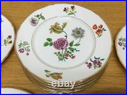 11 France Louis Lourioux (LOL18) China FLOWERs withGold Trim 8 1/4 Salad Plates