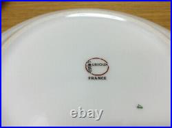 11 France Louis Lourioux (LOL18) China FLOWERs withGold Trim 8 1/4 Salad Plates