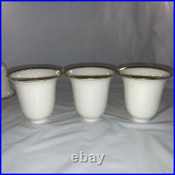 11 Lenox Porcelain China Gold Rim Demitasse Tea Egg Cup Liner Insert Green Mark