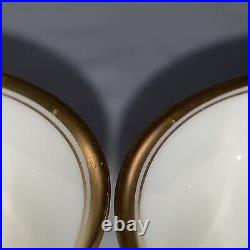 11 Lenox Porcelain China Gold Rim Demitasse Tea Egg Cup Liner Insert Green Mark