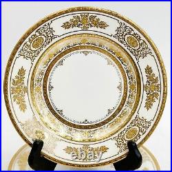 11 Minton England Gilt Porcelain Bread Plates in Argyle H4695