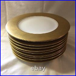 11 Pc. Hutchenreuther HUT3332 Selb Bavaria 22 Carat Gold Encrusted Dinner Plates