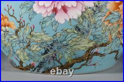 11 Qianlong Marked Colour Enamels Porcelain Gold Peony Flower Jar Pen Washing