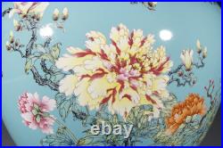 11 Qianlong Marked Colour Enamels Porcelain Gold Peony Flower Jar Pen Washing