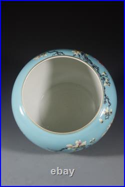 11 Qianlong Marked Colour Enamels Porcelain Gold Peony Flower Jar Pen Washing