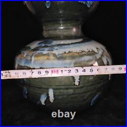 12.4 China Porcelain the ming dynasty Xuande Black gold glaze Bottle gourd