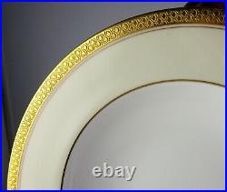 12 Antique Coalport Porcelain China Rim Soup Bowls Gold Encrusted Rims