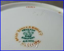 12 Antique Coalport Porcelain China Rim Soup Bowls Gold Encrusted Rims