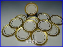 12 Antique Lenox China Porcelain Side Plates Gold Raised Embossed Rim J20 J21