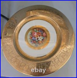 12 Bern Lan Service Dinner Plates 10.75 inches Heavy Gold Rich Porcelain China