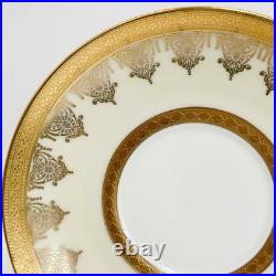 12 Bohemia Czech Stouffer Decorated Porcelain Bouillon Bowls & Underplates c1940