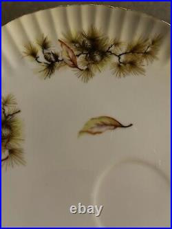 12 Lot Of Japan China Gold Accent Pine Tree Clam Shell Shape