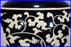 12 Ming dynasty yongle mark Porcelain pair Black gold glaze Lotus Flower vase