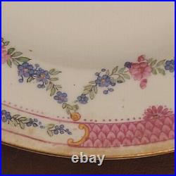 12 Ovington Bros & Sons Bone China Floral 9 in Luncheon Plates with Gold Rim 19524