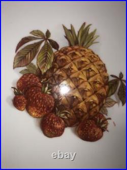 12 Pieces Set Painted Porcelain Plates E&R Golden Crown Bavaria Germany 7 3/4