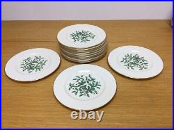 12 Presidential Special Lenox Christmas 8 1/4 Salad Plates wHolly & Gold Trim