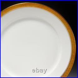 (12) Rosenthal Continental Duchess Gold Encrusted Shell Fan Rim Salad Plates