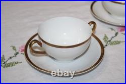 12 Vintage The Baronial Bavaria China Bouillon Soup Cups withSaucers withGold Trim