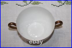 12 Vintage The Baronial Bavaria China Bouillon Soup Cups withSaucers withGold Trim