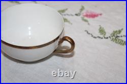 12 Vintage The Baronial Bavaria China Bouillon Soup Cups withSaucers withGold Trim