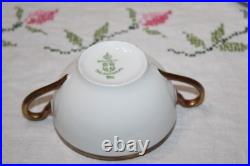 12 Vintage The Baronial Bavaria China Bouillon Soup Cups withSaucers withGold Trim