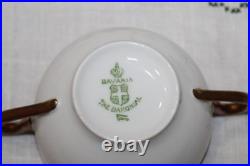 12 Vintage The Baronial Bavaria China Bouillon Soup Cups withSaucers withGold Trim