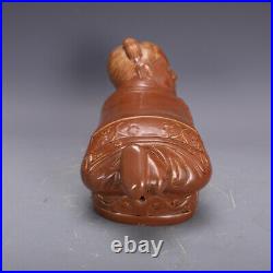 14.3 China Song Ding Kiln Violet Gold Glaze Porcelain Doll Pillow Statue 14.3 China Song Ding Kiln Violet Gold Glaze Porcelain Doll Pillow Statue