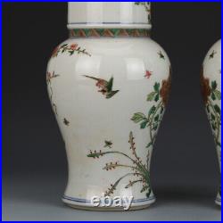 14.4Rare China Porcelain Qing Dynasty Colorful Golden Chicken Phoenix tail vase