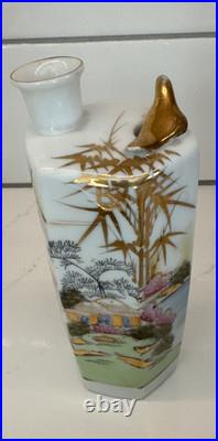 14 Piece Set Kutani China Porcelain Gold Mountain Village Pattern Hand Painted