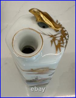 14 Piece Set Kutani China Porcelain Gold Mountain Village Pattern Hand Painted