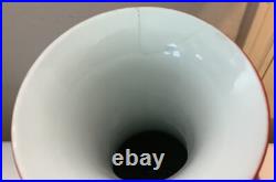 15.5 Large Old Chinese Collection Porcelain Peony Flower Vase Red & Gold Colors