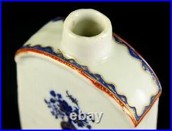 1735-1796 QIANLONG Qing Chinese Fine Porcelain Tea Caddy Blue, Red & Gold 3.9