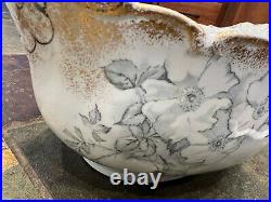 1895-1913 Furnivals Wild Rose Soup Tureen with Ladle China Made in England
