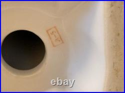 18.25 Large Chinese Porcelain Urn Vase with Gilded Figural Handles Decor
