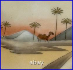 1921 Nippon Porcelain HandPaint Egyptian Revival 1 Lg & 4 Sm Bowls Camel Pyramid